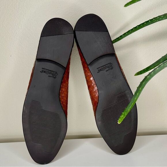 Trotters Woven Leather Loafers SlipOn Flats Brown Basketweave Leather 10.5N NWOB - Picture 4 of 11